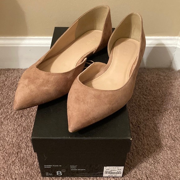 J. Crew Shoes - JCrew Audrey flats in suede